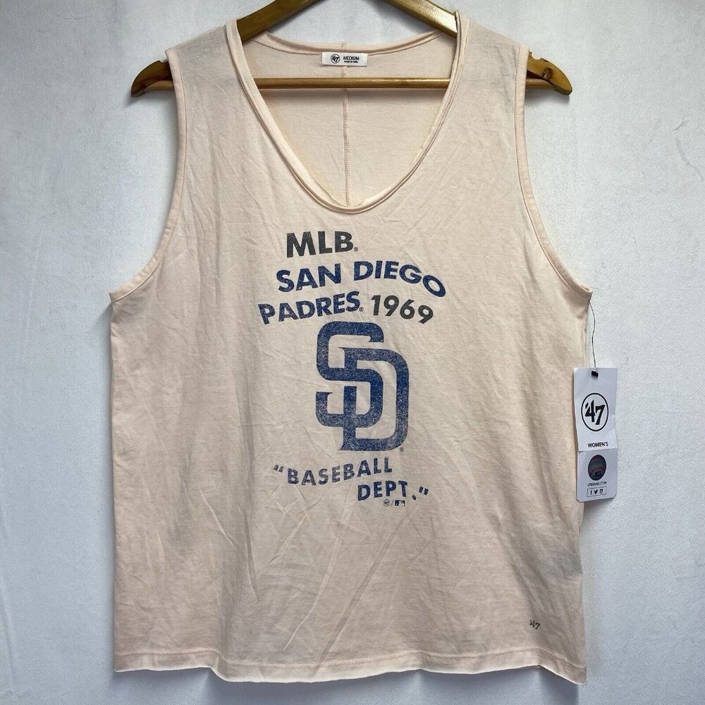 Pink San Diego Padres Tank Top with Retro Design